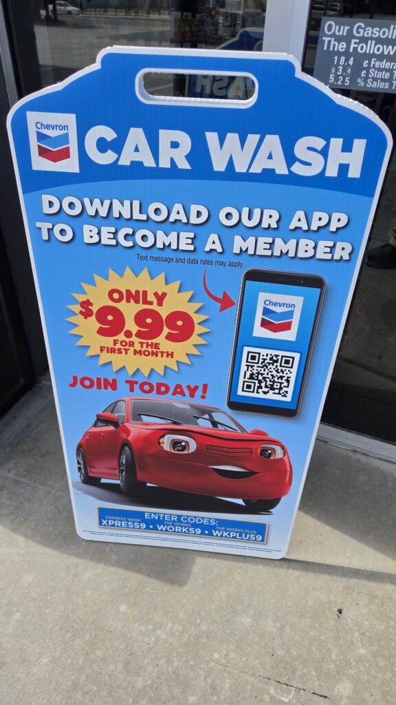Chevron car wash